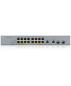 Купить Коммутатор ZyXEL GS1350-18HP-EU0101F L2 PoE + switch for IP cameras, 16xGE PoE +, 2xCombo (SFP / RJ-45), PoE budget 250 W, изображение 3 в компании Зеон