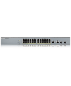 Купить Коммутатор ZyXEL GS1350-26HP-EU0101F L2 PoE + switch for IP cameras, 24xGE PoE +, 2xCombo (SFP / RJ-45), PoE budget 375 W, изображение 3 в компании Зеон