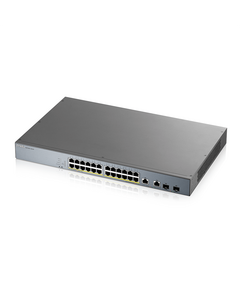 Купить Коммутатор ZyXEL GS1350-26HP-EU0101F L2 PoE + switch for IP cameras, 24xGE PoE +, 2xCombo (SFP / RJ-45), PoE budget 375 W в компании Зеон