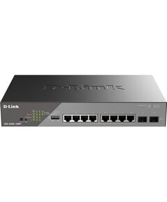 Купить Сетевой коммутатор D-link DSS-200G-10MP/A1A Smart L2 Surveillance Switch 8х1000Base-T PoE, 2x1000Base-X SFP, PoE Budget 130W, Long-range PoE up to 250m, изображение 3 в компании Зеон