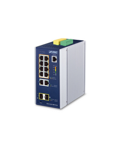 Купить Коммутатор управляемый Planet IGS-5225-8P2T2S IP30 Industrial L2+/L4 8-Port 1000T 802.3at PoE + 2-Port 10/100/1000T + 2-Port 100/1000X SFP в компании Зеон