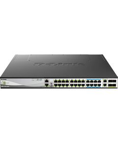 Купить Коммутатор управляемый D-link DMS-3130-30PS/A1A L3 PoE-коммутатор, стек, 16x2.5GBase-T, 8x5GBase-T, 2x10GBase-T, 4x25GBase-X SFP28, изображение 2 в компании Зеон