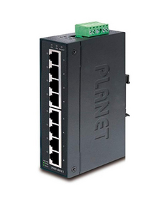 Купить Коммутатор для монтажа в DIN рейку Planet ISW-801T IP30 Slim Type 8-Port Industrial Fast Ethernet Switch (-40 to 75 degree C) в компании Зеон