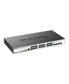 Купить Коммутатор D-link DGS-1210-28X/ME/B1B Managed L2 Metro Ethernet Switch 24x1000Base-T, 4x10GBase-X SFP+, Surge 6KV, CLI, RJ45 Console, RPS в компании Зеон