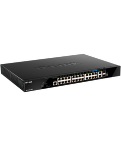 Купить Коммутатор D-link DGS-1520-28MP/A1A Managed L3 Stackable Switch 20x1000Base-T PoE, 4x2.5GBase-T PoE, 2x10GBase-T, 2x10GBase-X SFP+, PoE Budget 370W (740W with DPS-700), CLI, RJ45 Console, RPS в компании Зеон