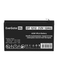 Купить Аккумулятор Exegate DT 1212 12V, 12Ah, клеммы F2 [ES255176RUS], изображение 2 в компании Зеон