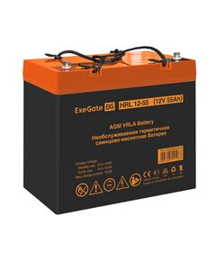 Купить Аккумулятор Exegate HRL 12-55 12V, 55Ah, под болт М6 [EX285652RUS] в компании Зеон