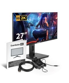 Купить Монитор игровой Exegate Combat EG2707A 27" IPS LED, 2K, 2560x1440@165Гц, 16:9, 400cd/m2, 1000:1, 178°/178°, 1ms, Speakers, 2xHDMI2.0, DisplayPort, USB, аудио-выход [EX295595RUS], изображение 8 в компании Зеон