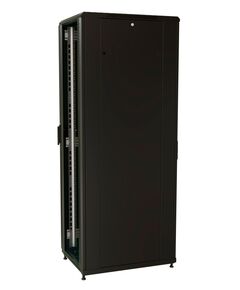 Купить Шкаф серверный напольный WRLINE WR-TT-3761-AS-RAL9004 37U, 600x1000мм, 800кг, черный, 910мм, 1833мм, IP20, сталь, изображение 2 в компании Зеон