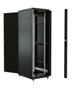 Купить Шкаф серверный напольный WRLINE WR-TT-3761-AS-RAL9004 37U, 600x1000мм, 800кг, черный, 910мм, 1833мм, IP20, сталь, изображение 3 в компании Зеон