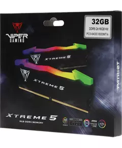 Купить Оперативная память Patriot Viper Xtreme 5 RGB 32 Gb KIT 2x16GB DDR5 8000MHz DIMM PC5-64000 RTL [PVXR532G80C38K], изображение 3 в компании Зеон