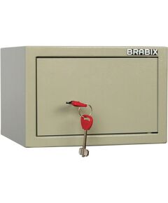 Купить Сейф мебельный Brabix D-18m 180х270х236 мм, 5 кг, ключевой замок, крепление к стене [291161], изображение 2 в компании Зеон