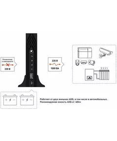 Купить Источник бесперебойного питания Бастион SKAT-UPS 1000 RACK+2x9Ah исп. Е, изображение 4 в компании Зеон