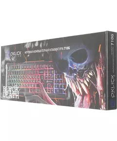 Купить Клавиатура Oklick 710G BLACK DEATH Черный/серый, USB, Multimedia for gamer, LED [476393], изображение 6 в компании Зеон