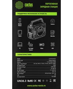 Купить Электростанция портативная Cactus CS-PCS144-EC5 40000mAh 5A 2xUSB черный/зеленый, изображение 8 в компании Зеон