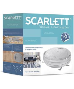 Купить Робот-пылесос Scarlett SC-VC80R21 1500 мА/час, 1.5 ч., 15 Вт, 1.6 кг, белый, изображение 16 в компании Зеон