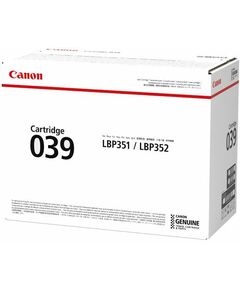 Купить Тонер-картридж Canon 039 Black для LBP351/352 [0287C001] в компании Зеон