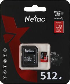 Купить Карта памяти microSDXC Netac 512Gb P500 Extreme Pro + адаптер [NT02P500PRO-512G-R], изображение 2 в компании Зеон