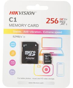 Купить Карта памяти microSDXC Hikvision 256Gb C1 V30 + адаптер [HS-TF-C1(STD)/256G/ADAPTER], изображение 3 в компании Зеон