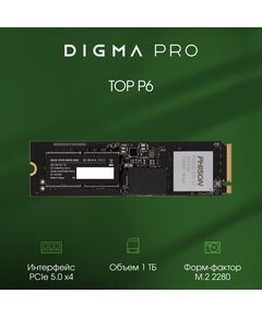 Купить SSD-накопитель Digma Pro 1Tb Top P6 PCIe 5.0 x4 M.2 2280 [DGPST5001TP6T4], изображение 9 в компании Зеон