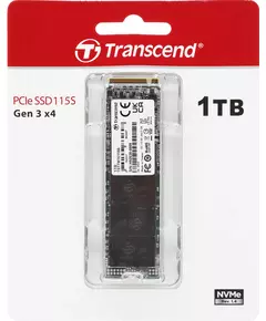 Купить SSD-накопитель Transcend 1Tb 115S PCIe 3.0 x4 M.2 2280 0.2 DWPD [TS1TMTE115S], изображение 2 в компании Зеон