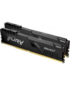 Купить Оперативная память Kingston Fury Beast Black Gaming 16Gb Kit 2x8Gb DDR4 3200MHz PC4-25600 CL16 DIMM 288-pin 1.35В kit dual rank с радиатором RTL [KF432C16BBK2/16] в компании Зеон