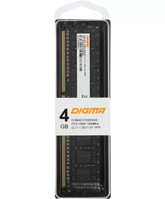 Купить Оперативная память Digma 4Gb DDR3L 1600MHz PC3-12800 CL11 DIMM 240-pin 1.35В single rank RTL [DGMAD31600004S], изображение 5 в компании Зеон