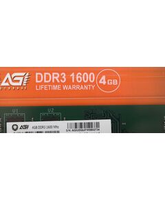 Купить Оперативная память AGI 4Gb UD128 DDR3 1600MHz PC4-12800 DIMM 240-pin 1.2В RTL [AGI160004UD128], изображение 4 в компании Зеон