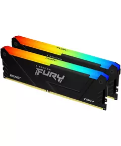 Купить Оперативная память Kingston Fury Beast RGB Gaming 64Gb 2x32Gb DDR4 3200MHz PC4-25600 CL16 DIMM 288-pin 1.35В dual rank с радиатором RTL [KF432C16BB2AK2/64], изображение 2 в компании Зеон