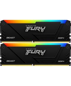 Купить Оперативная память Kingston Fury Beast RGB Gaming 16Gb Kit 2x8Gb DDR4 3600MHz PC4-28800 CL17 DIMM 288-pin 1.35В kit single rank с радиатором RTL [KF436C17BB2AK2/16] в компании Зеон