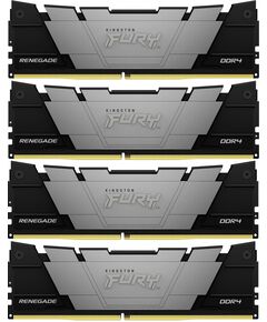 Купить Оперативная память Kingston Fury Renegade Black Gaming 32Gb Kit 4x8Gb DDR4 3600MHz PC4-25600 CL16 DIMM 288-pin 1.35В kit single rank с радиатором RTL [KF436C16RB2K4/32] в компании Зеон