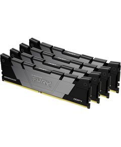 Купить Оперативная память Kingston Fury Renegade Black Gaming 32Gb Kit 4x8Gb DDR4 3600MHz PC4-25600 CL16 DIMM 288-pin 1.35В kit single rank с радиатором RTL [KF436C16RB2K4/32], изображение 2 в компании Зеон