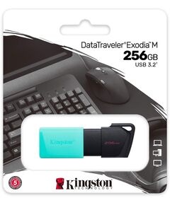 Купить Флеш-диск Kingston DataTraveler Exodia M 256GB USB3.0 черный/зеленый [DTXM/256GB], изображение 3 в компании Зеон