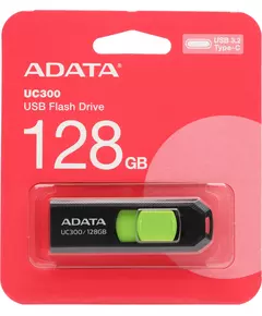 Купить Флеш-диск AData 128Gb UC300 Type-C USB3.2 черный/зеленый [ACHO-UC300-128G-RBK/GN], изображение 3 в компании Зеон