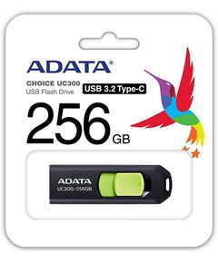 Купить Флеш-диск AData 256Gb UC300 Type-C USB3.2 черный/зеленый [ACHO-UC300-256G-RBK/GN], изображение 2 в компании Зеон