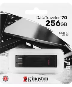 Купить Флеш-диск Kingston DataTraveler 70 256Gb Type-C USB3.2 черный [DT70/256GB], изображение 3 в компании Зеон