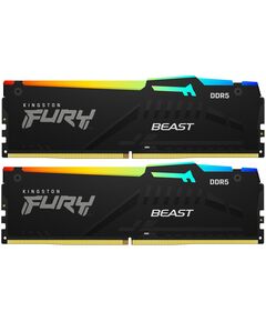 Купить Оперативная память Kingston Fury Beast RGB Gaming 16Gb Kit 2x8Gb DDR5 6000MHz PC5-48000 CL40 DIMM 288-pin 1.35В kit с радиатором RTL [KF560C40BBAK2-16] в компании Зеон