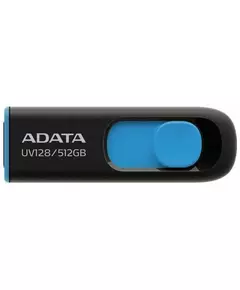 Купить Флеш-диск AData 512Gb DashDrive UV128 USB3.0 черный/синий [AUV128-512G-RBE] в компании Зеон