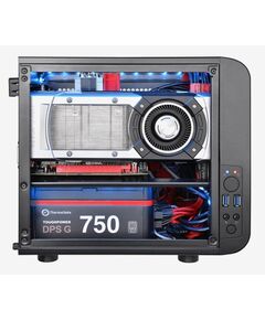 Купить Корпус Thermaltake Core V1 черный без БП miniITX 1x200mm 2xUSB3.0 audio bott PSU [CA-1B8-00S], изображение 4 в компании Зеон