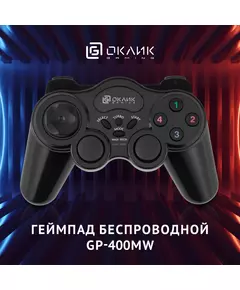 Купить Беспроводной геймпад Oklick GP-400MW черный, USB, виброотдача [1138115], изображение 2 в компании Зеон