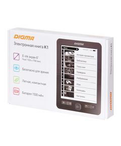 Купить Электронная книга Digma K1G 6" E-ink HD Pearl 758x1024 600MHz 128Mb/4Gb/SD/microSDHC темно-серый, изображение 8 в компании Зеон