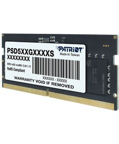 Купить Модуль памяти Patriot 8Gb DDR5 4800MHz PC5-38400 CL40 SO-DIMM 260-pin 1.1В single rank RTL [PSD58G480041S], изображение 2 в компании Зеон