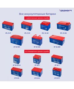 Купить Батарея для ИБП Ippon IP12-200 12В 200Ач [1734540], изображение 6 в компании Зеон