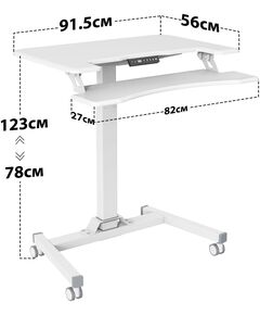 Купить Стол для ноутбука Cactus VM-FDE103 столешница МДФ белый 91.5x56x123см [CS-FDE103WWT], изображение 3 в компании Зеон