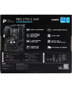 Купить Материнская плата MSI PRO Z790-S WIFI Soc-1700 Intel Z790 4xDDR5 ATX AC97 8ch(7.1) 2.5Gg RAID+HDMI+DP, изображение 11 в компании Зеон