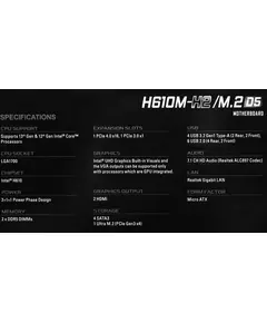 Купить Материнская плата ASRock H610M-H2/M.2 D5 Soc-1700 Intel H610 2xDDR5 mATX AC97 8ch(7.1) GbLAN+HDMI, изображение 18 в компании Зеон