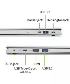 Купить Ноутбук Acer Extensa 15 EX215-34-C6UB N100/8Gb/256Gb SSD/Int/WiFi/BT/Cam/15.6" TN FHD/noOS/silver [NX.EHTCD.006], изображение 10 в компании Зеон