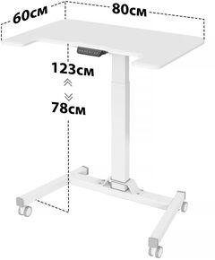 Купить Стол для ноутбука Cactus VM-FDE101 столешница МДФ белый 80x60x123см [CS-FDE101WWT], изображение 3 в компании Зеон