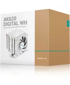 Купить Устройство охлаждения(кулер) Deepcool AK620 Digital ARGB Soc-AM5/AM4/1151/1200/2066/1700 белый 4-pin 28dB Al+Cu LCD 260W 1486gr RTL [R-AK620-WHADMN-G], изображение 10 в компании Зеон