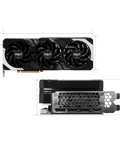 Купить Видеокарта Palit GeForce RTX 4080 SUPER GAMINGPRO OC 16Gb PCI-E 4.0 256bit GDDR6X 2295/23000 HDMIx1 DPx3 HDCP RTL [NED408ST19T2-1032A], изображение 4 в компании Зеон